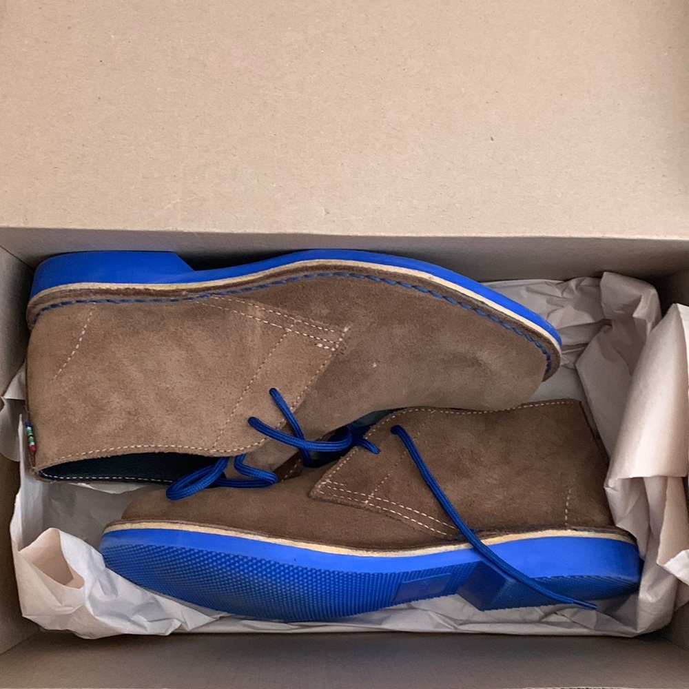 Veldskoen Heritage Blue Sole Chukka Boots Shoes US Mens 7 Womens 9